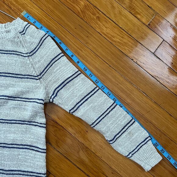 Madewell Crewneck Cabin Stripe Linen Silk Blend Knit Sweater Size S - Picture 14 of 14